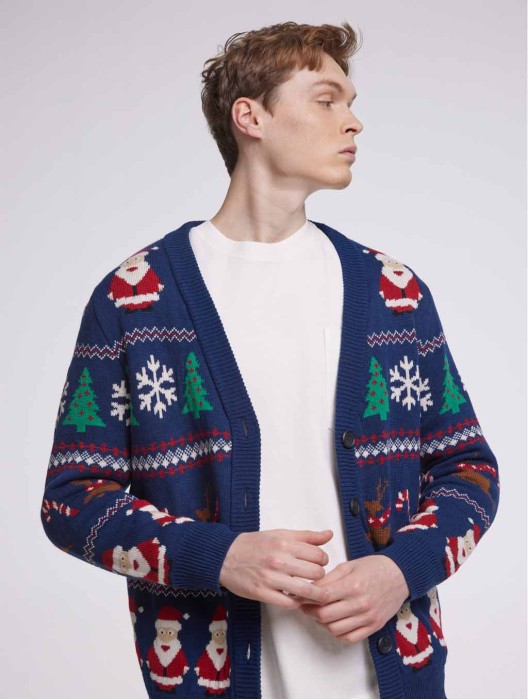 V-neck Christmas Cardigan