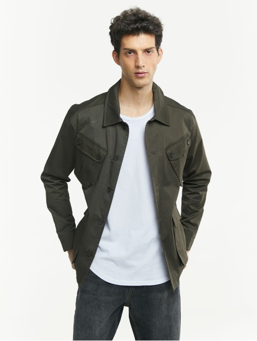 Double Pockets Shirt Jacket