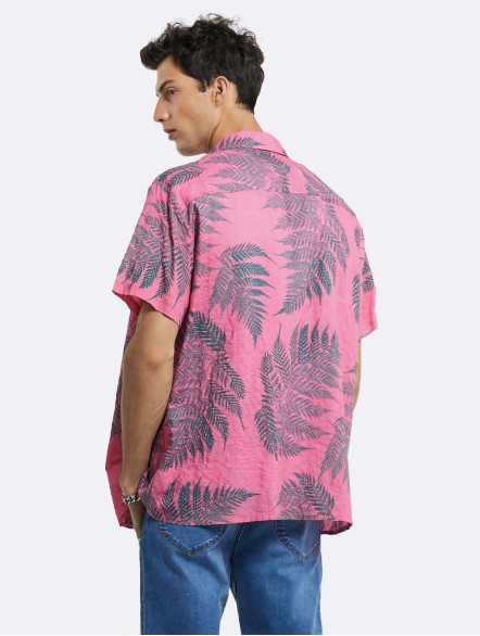 Leaves Printed Pure Cotton Shirt