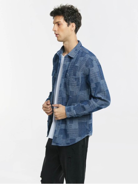 Printed Long Sleeve Cotton Shirt