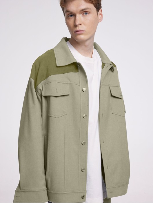 Contrasting Buttoned Jacket