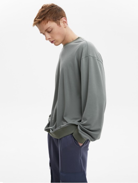 Round Neck Splicing Long Sleeve T-shirts