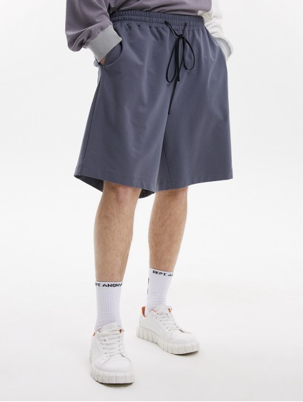 Wide Stretch Waist Basic Jogger Shorts