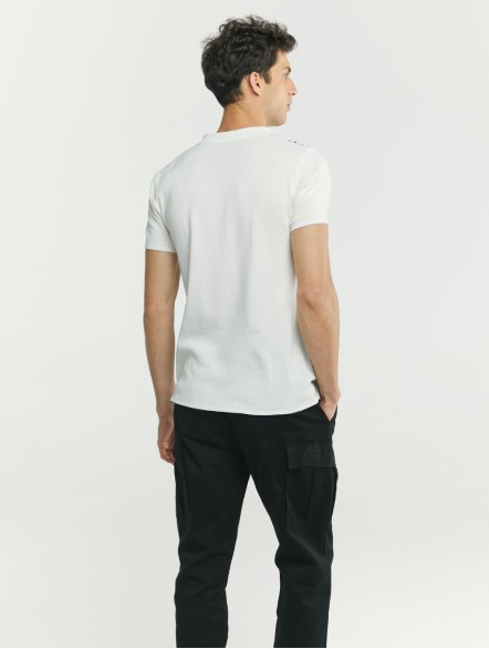 Knit-Jacquard Polo Shirt