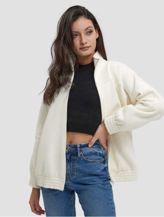 Drop Shoulder Hoodie Jacket