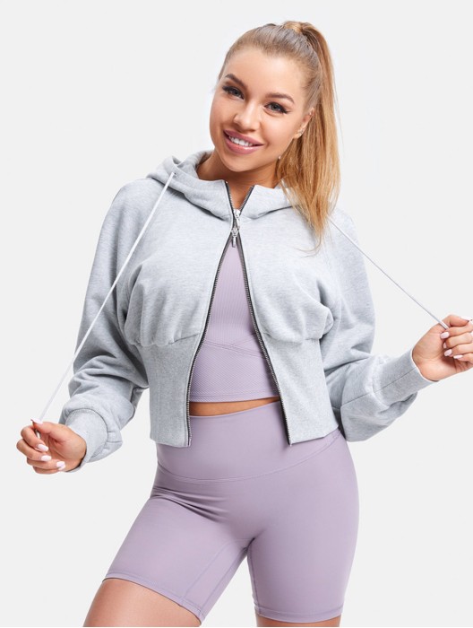 Drawstring Corset Cropped Jacket
