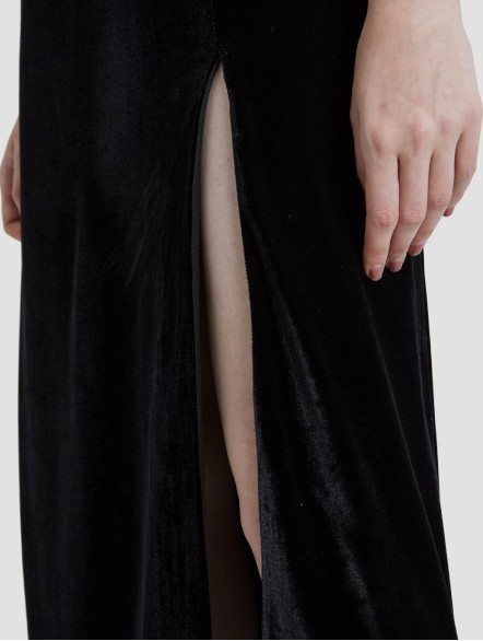 Off-the-shoulder Velvet Dress