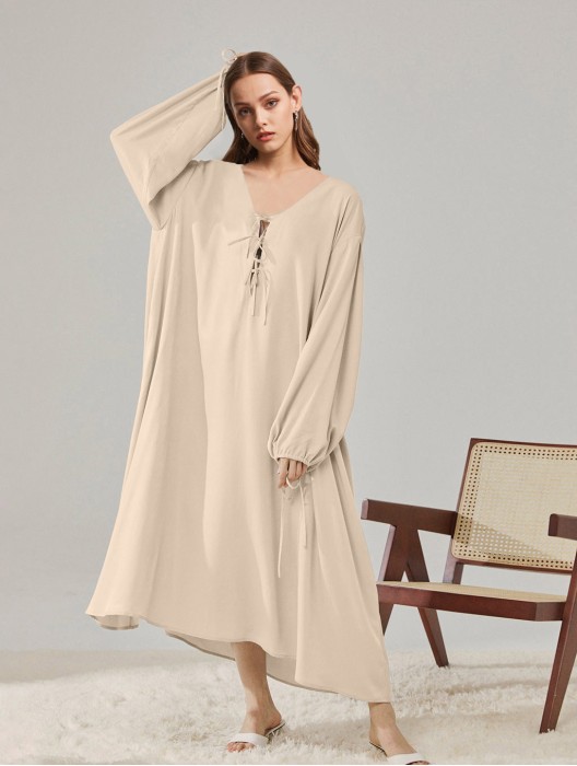 Roomy Drawstring Detail Sleepwear