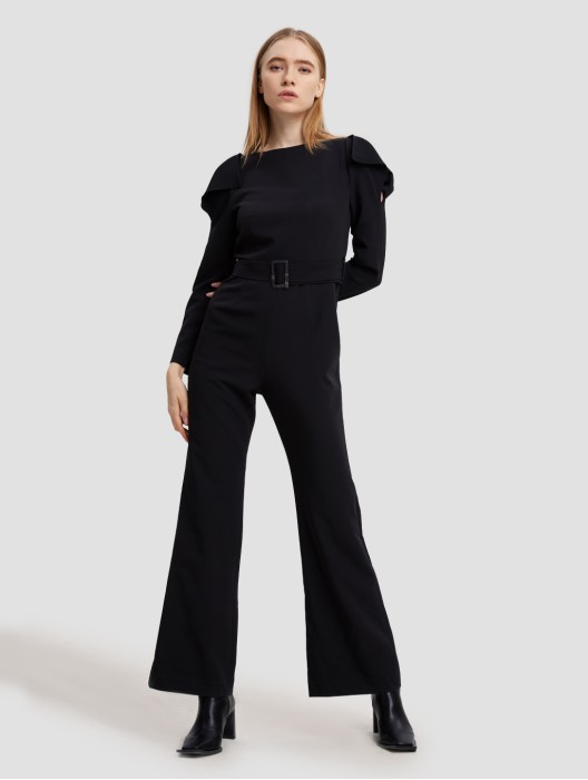 Exposed Shoulder Jumpsuit