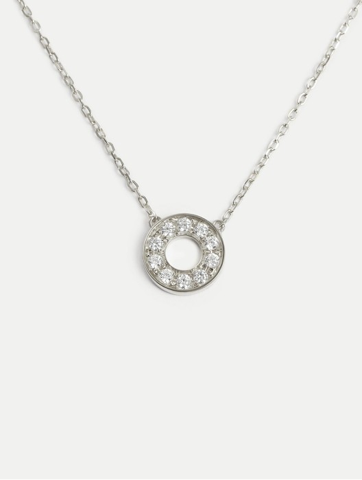 Circular Glitter Necklace