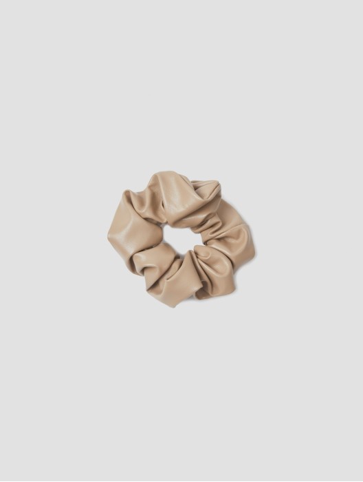 Faux Leather Scrunchie