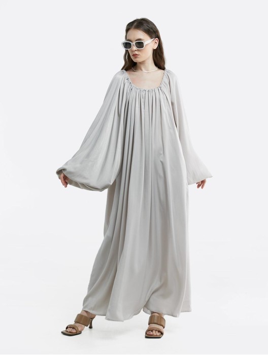 Ballon Sleeves Pajama Dress