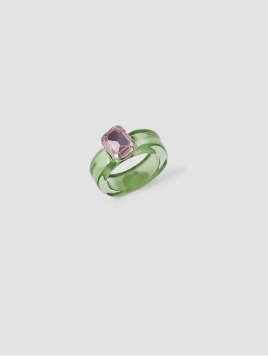 Acrylic Rhinestone Ring