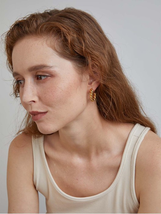 Twist Open Earrings