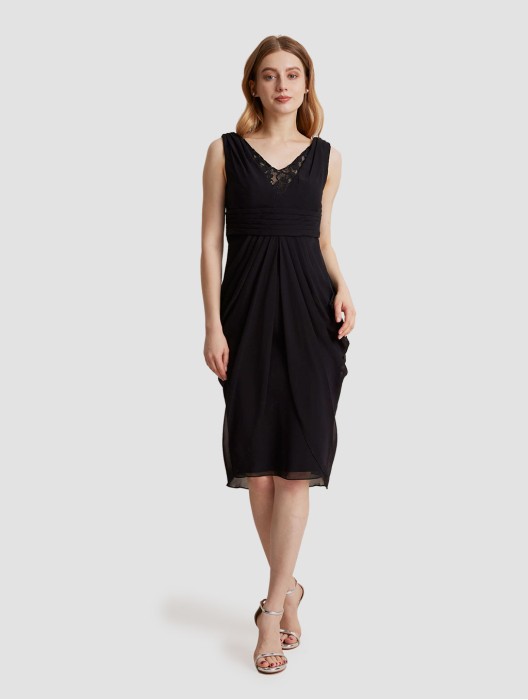 V-Neck Sleeveless Formal Dress