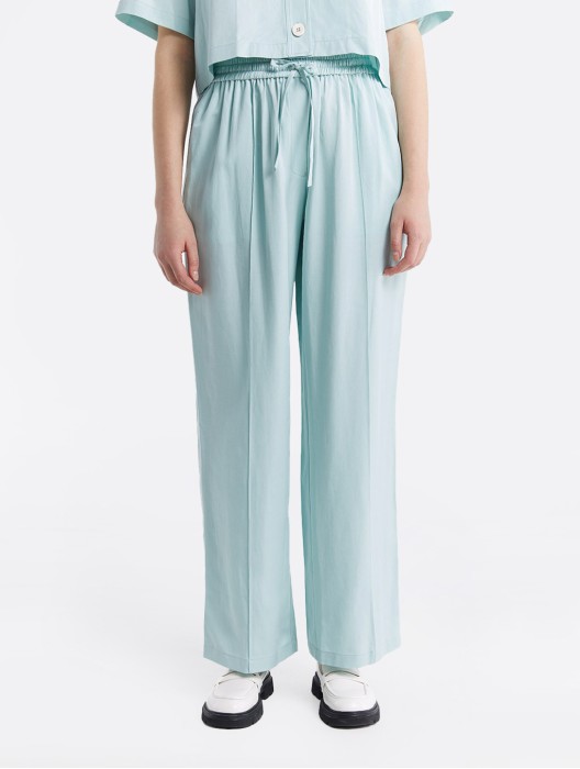 Drawstring Straight Leg Pants