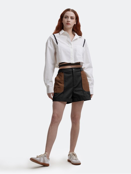 Rolled Shorts with Patch Pocket