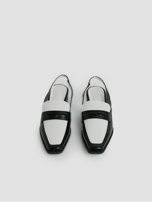 Square Toe Chunky Heel Strappy Half Sandals