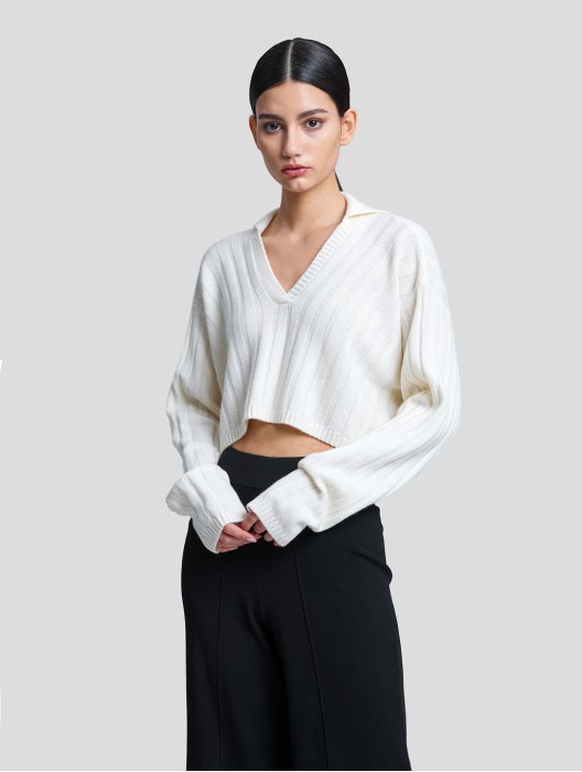 Cropped Knit Jumper