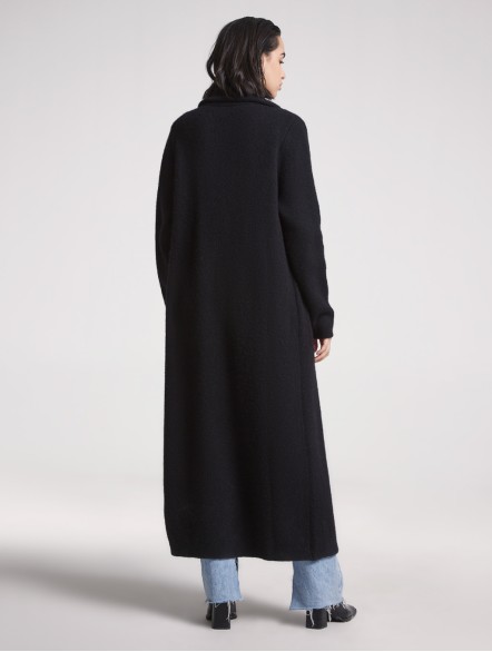 Maxi-length Knitted Yak Wool Cardigan