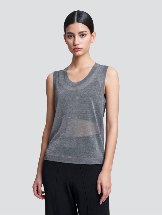 See-Through Knit Tank Top