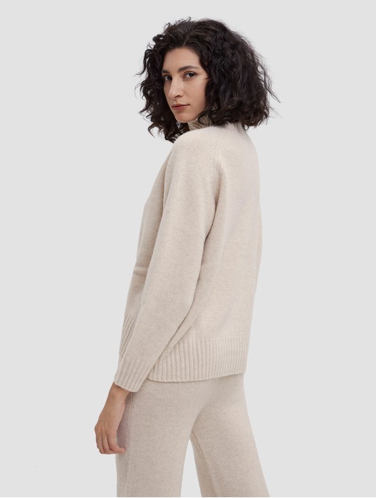 Half Turtleneck Yak Wool Sweater