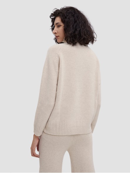 Half Turtleneck Yak Wool Sweater