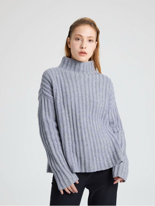Cashmere Chunky Ribbed Sweater