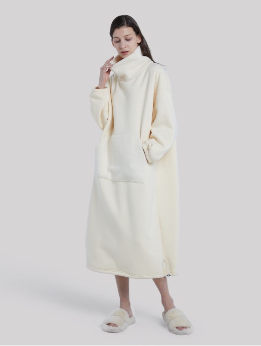 Brushed Roll Neck Dress