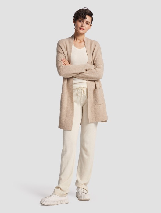 Open Front Pure Cashmere Cardigan