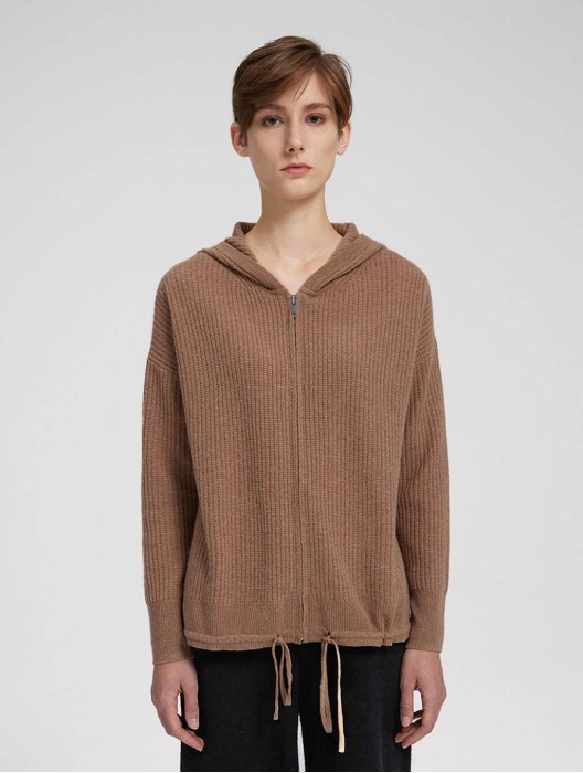 Zipper Slider Cashmere Cardigan