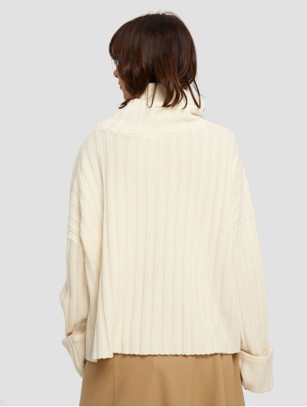 Cozy Cowl Neck Wool Sweater