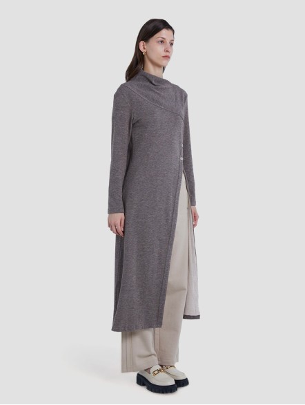 Buttered Slit Long Sweater