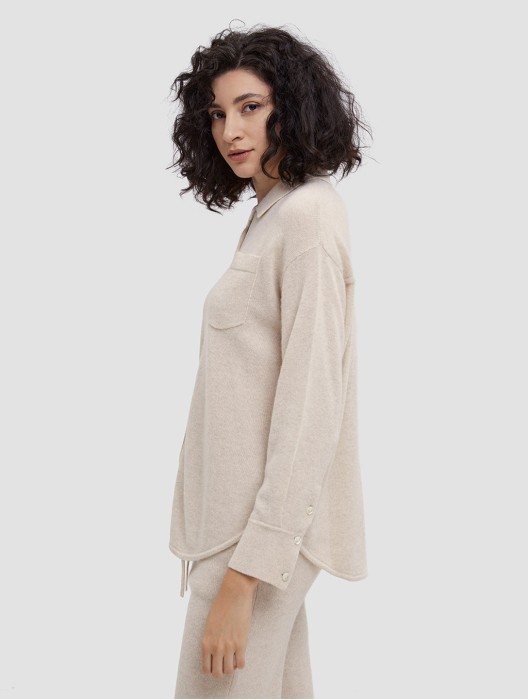 Lapel Yak Wool Cardigan Sweater
