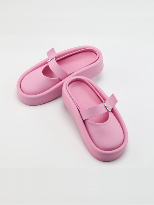 One buckle thick-soled slippers