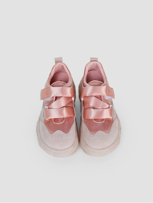 Silky Patchwork Chunky Sneakers